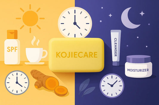 Day vs. Night Routine: When to Use Kojic Acid Soap for Best Results | Kojiecare