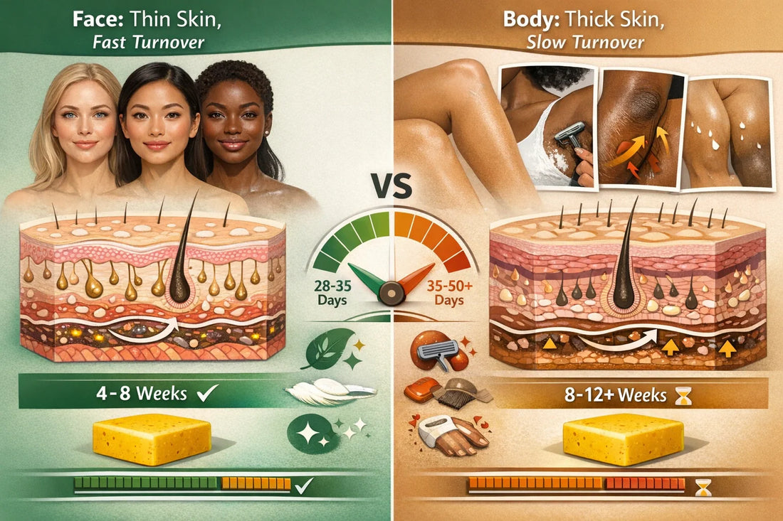 Why Your Face and Body Respond Differently to Brightening Products