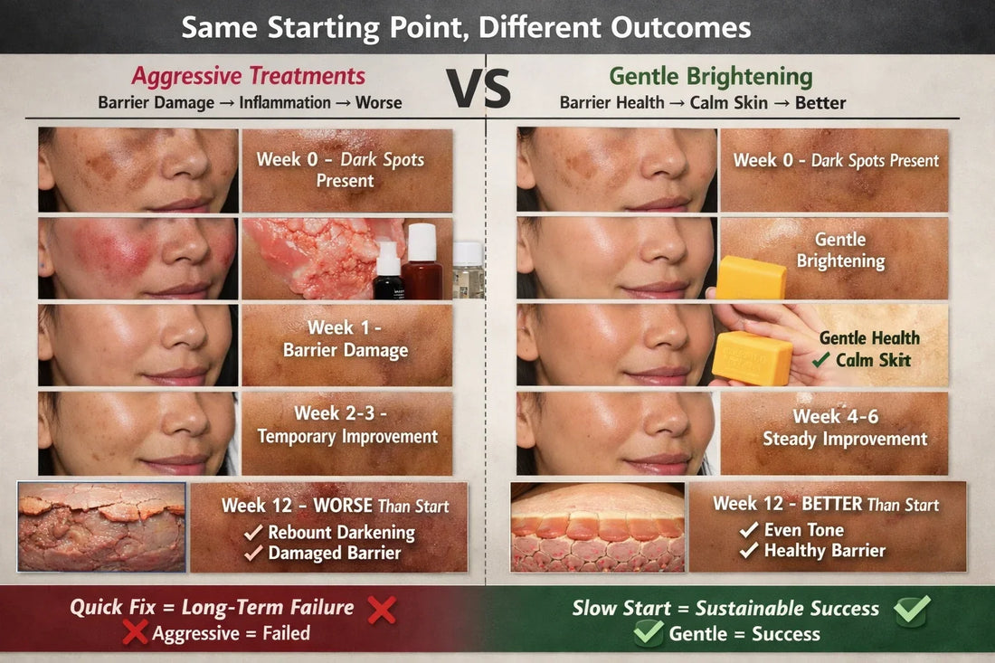 The Long-Term Benefits of Gentle Brightening vs. Aggressive Skin Treatments