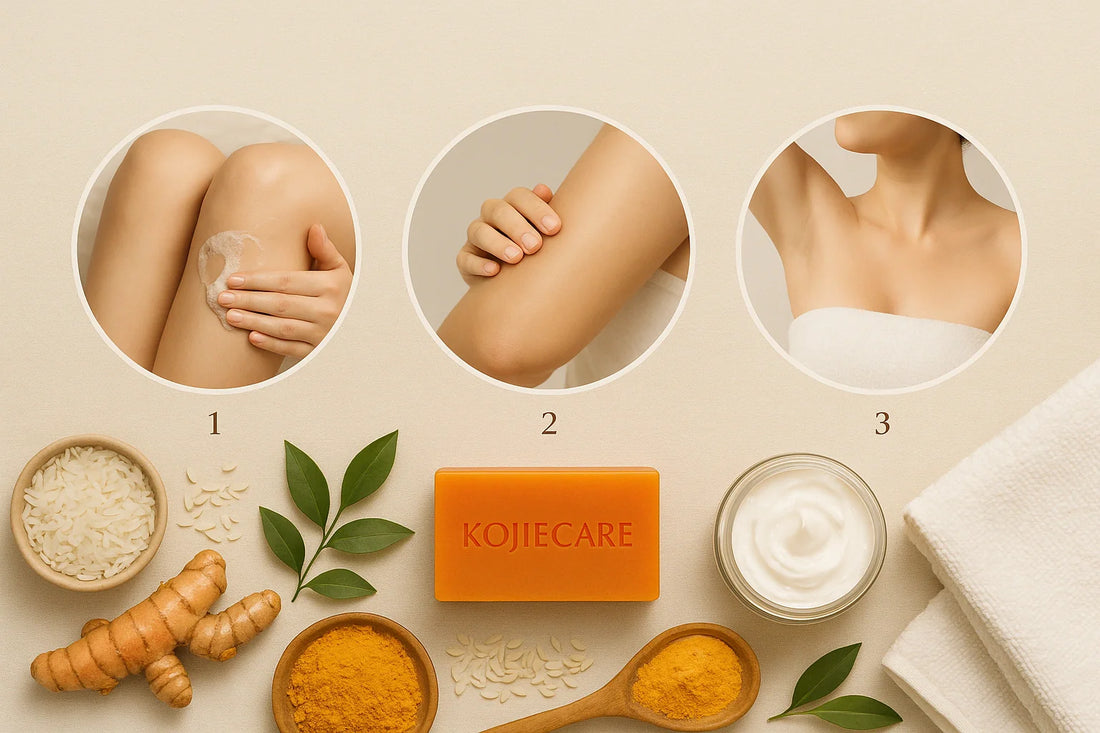 Kojic Acid for Body Care: How to Lighten Dark Areas Safely (Knees, Elbows, Underarms) | KojieCare